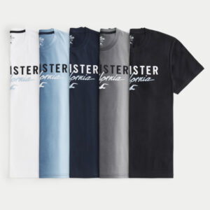 Pack 5 Remeras Estampadas Hollister
