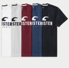 Pack 5 Remeras Estampadas Hollister