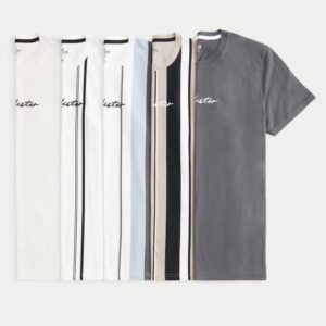 Pack 5 Remeras Bordadas Hollister