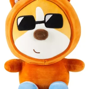 Peluche Grande Oso Sentado Con Lentes Super Suave 80 Cm